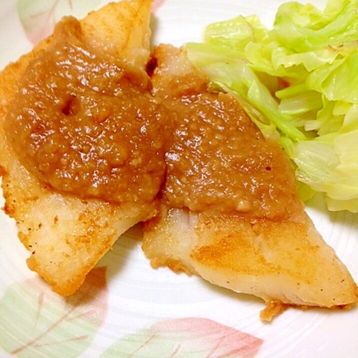 ミソたれが美味☆カレイの蒸し焼き